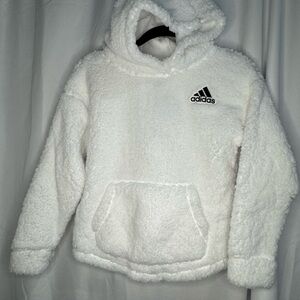 Adidas Kids Cozy White Sherpa Hoodie